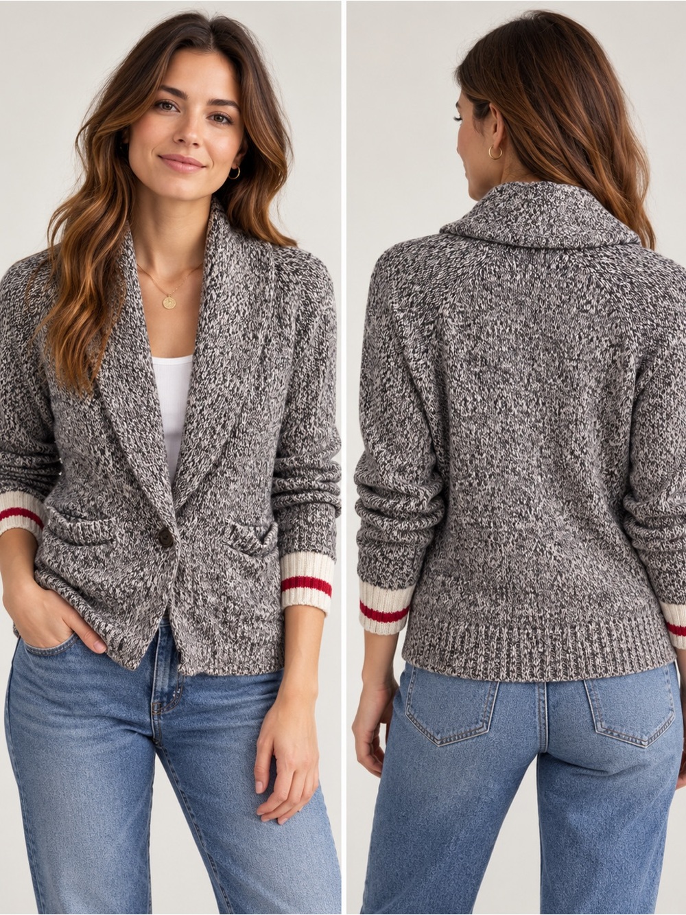 Roots Cabin Collection Shawl Collar Cardigan